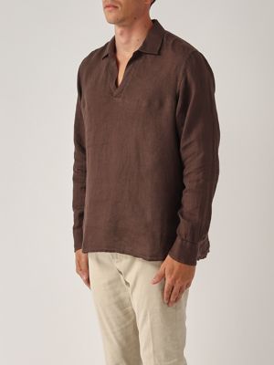 2. Camicia uomo Ventotene in lino Testa di Moro