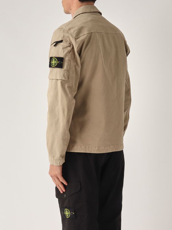 Men's stretch cotton overshirt k1s151200003s0004 Dark Beige