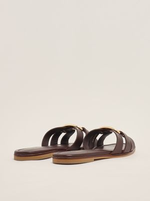 3. Women's leather sandal Chocolate