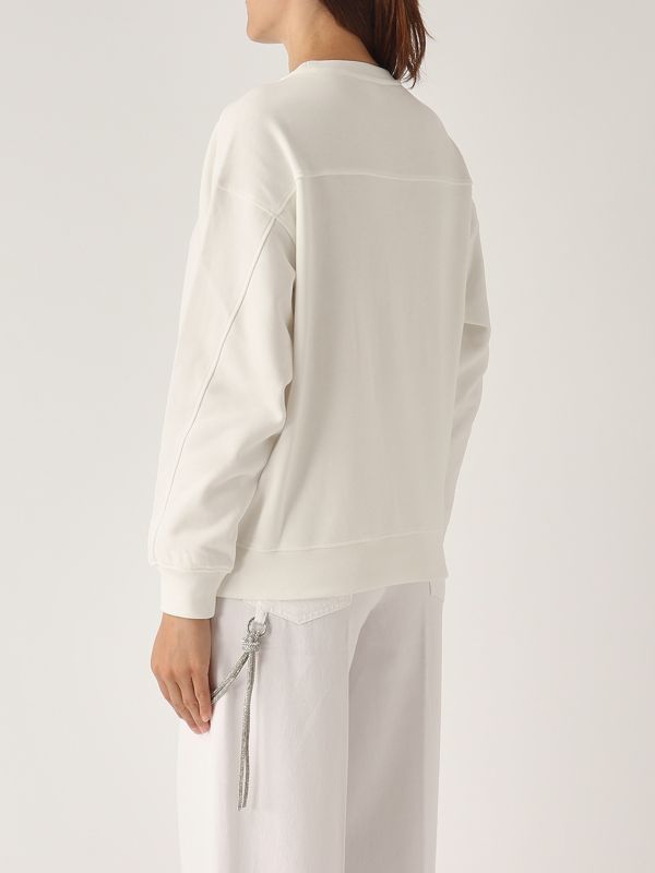 3. Nelly cotton sweatshirt for women White Pinko 100534a2g8