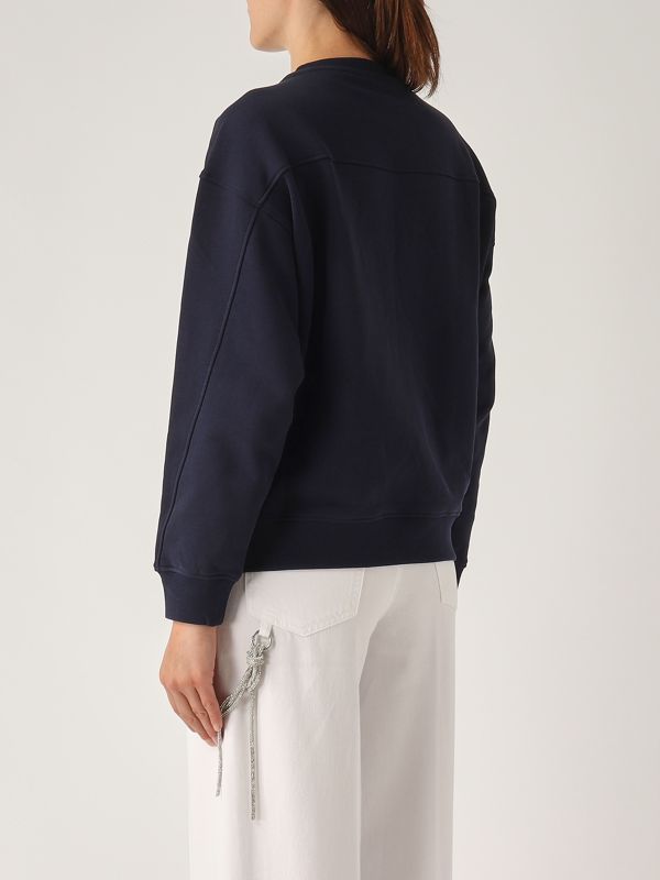 3. Nelly cotton sweatshirt for women Navy Blue Pinko 100534a2g8