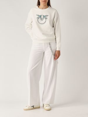 4. Nelly cotton sweatshirt for women White