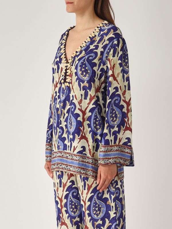 2. Women's viscose caftan Light Blue-Blue Maliparmi jm553650626