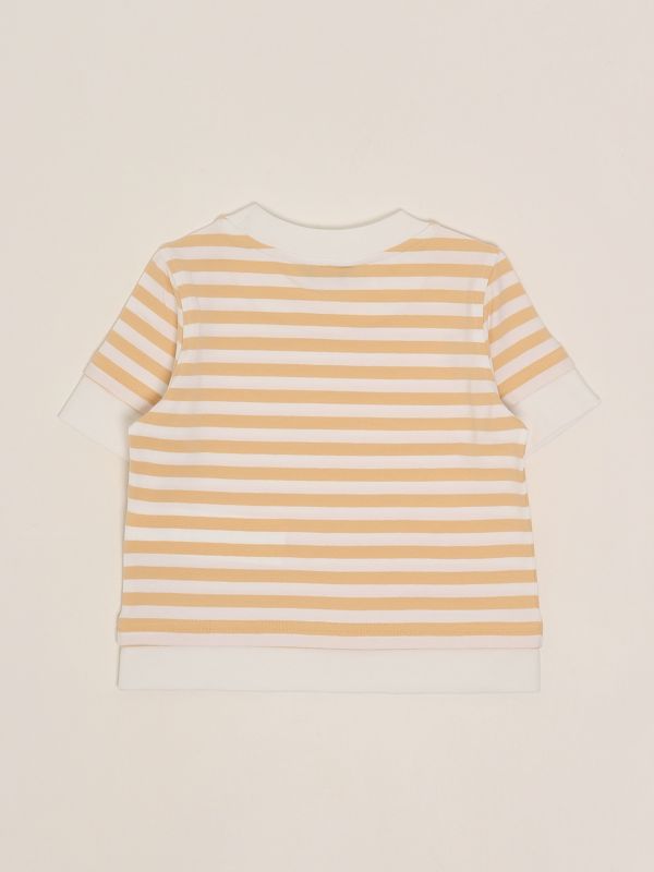 2. Baumwoll-T-Shirt für Mädchen Weiß-Nackt K-Way k2126zw