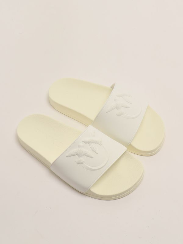 2. Women's rubber sandal White Pinko ss0093e027