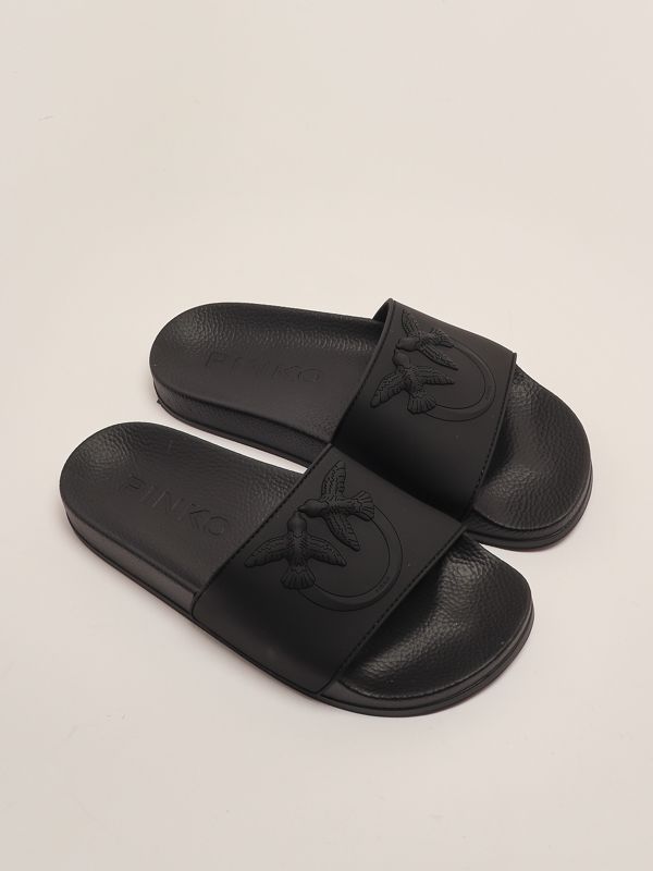 2. Women's rubber sandal Black Pinko ss0093e027