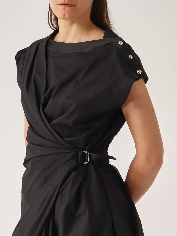 4. Elliot cotton poplin short dress for women Black Pinko 105215a2ld