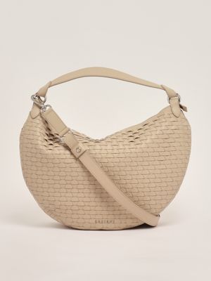 3. Borsa donna Dumpling Nappa Woven Large in pelle intrecciata Avorio