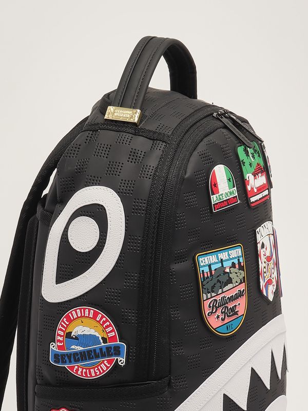 4. Global Mogul Billionaire baby backpack in imitation leather Black-White Sprayground 910b7220nsz
