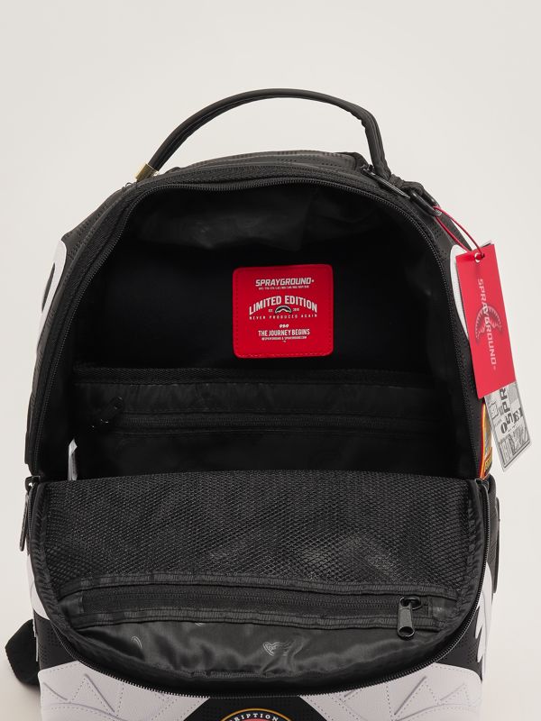 3. Global Mogul Billionaire baby backpack in imitation leather Black-White Sprayground 910b7220nsz