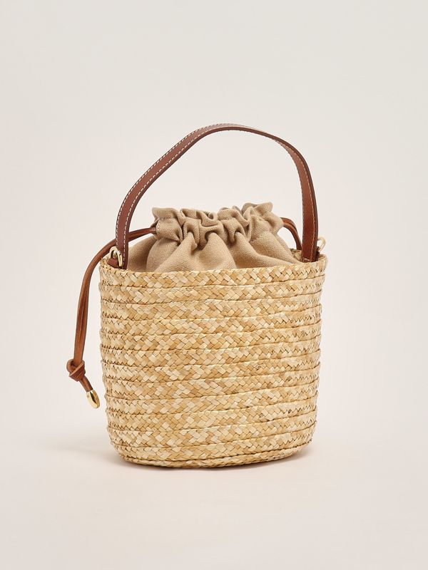 2. Sac Tropea pour femme en raphia et cuir Cuir Orciani b02197trp