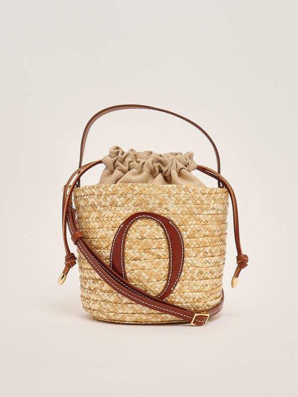 3. Sac Tropea pour femme en raphia et cuir Cuir Orciani b02197trp