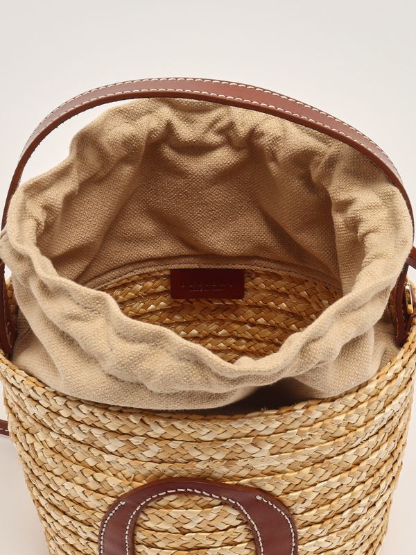 4. Sac Tropea pour femme en raphia et cuir Cuir Orciani b02197trp