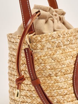 5. Sac Tropea pour femme en raphia et cuir Cuir