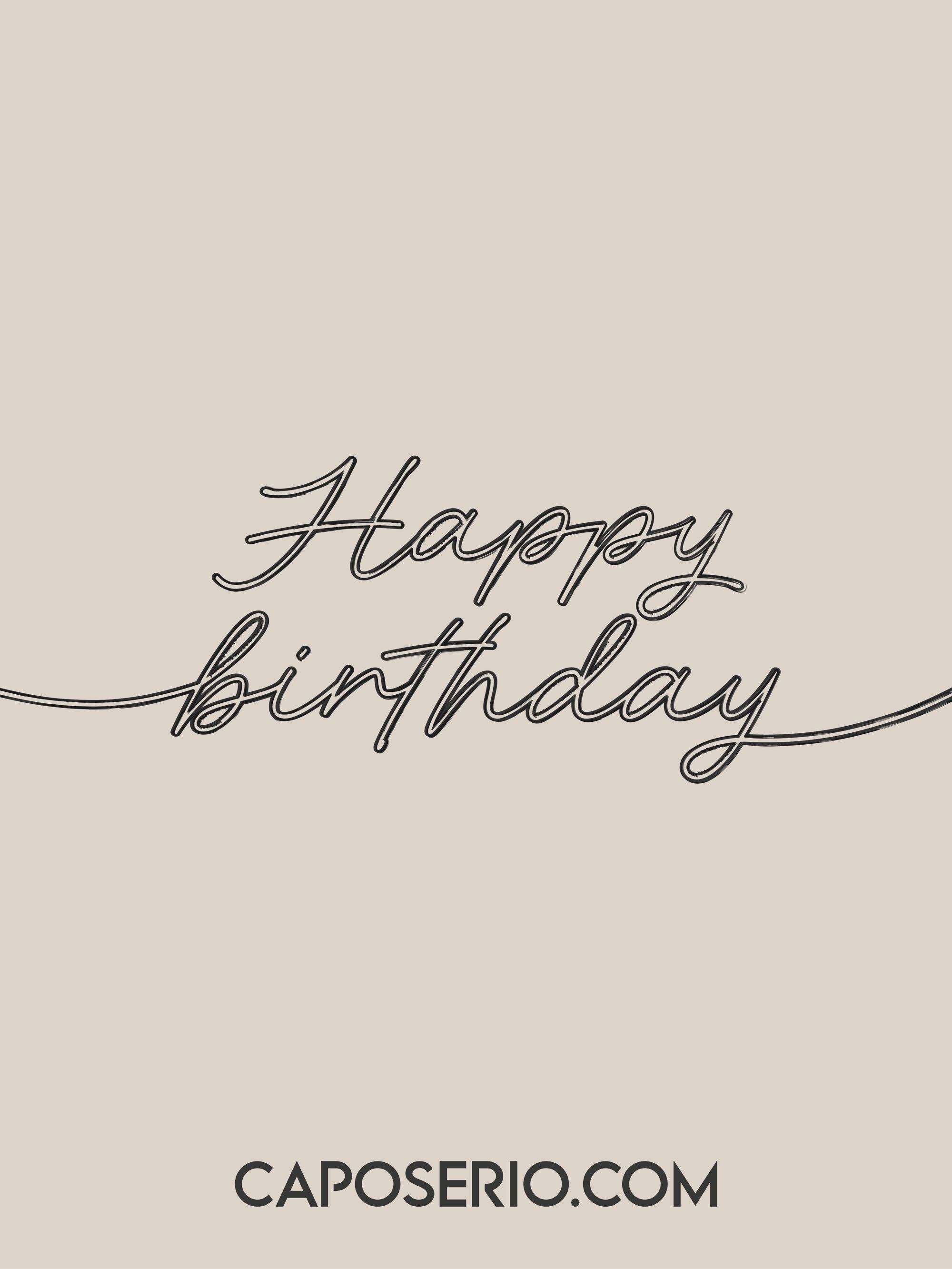 1. Gift Card - Feliz cumpleaños Clásico Caposerio xgc03
