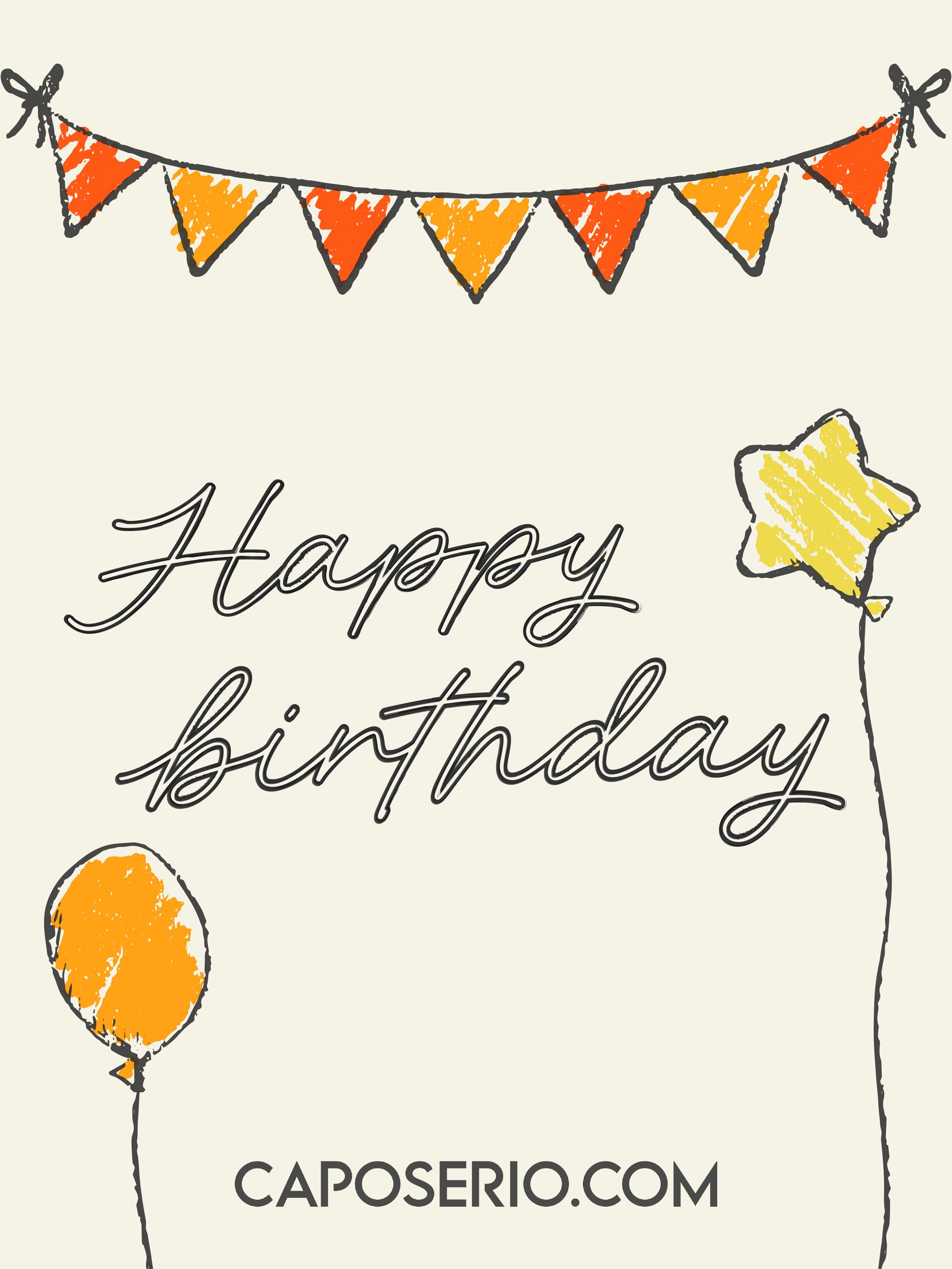 1. Gift Card - Joyeux anniversaire Ballons Caposerio xgc03