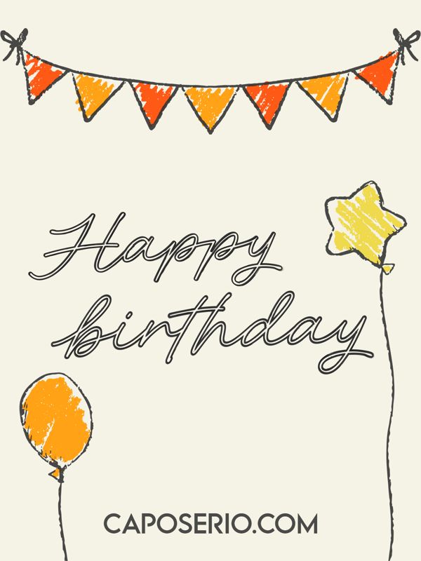 Gift Card - Alles Gute zum Geburtstag Luftballons Caposerio