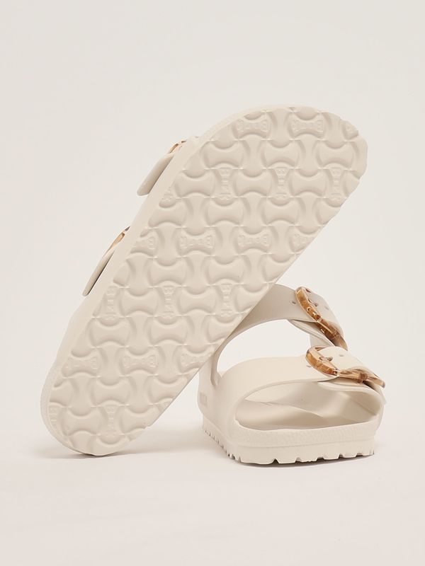 4. Arizona Big Buckle EVA rubber sandals for women Dirty White Birkenstock 1029651