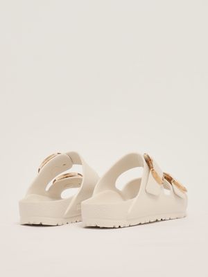 3. Arizona Big Buckle EVA rubber sandals for women Dirty White