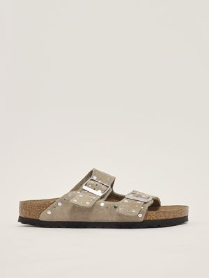 1. Arizona Rivet suede sandals for women Dove grey