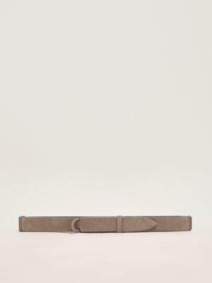 Emporio Armani leather belt with logo engraving for men