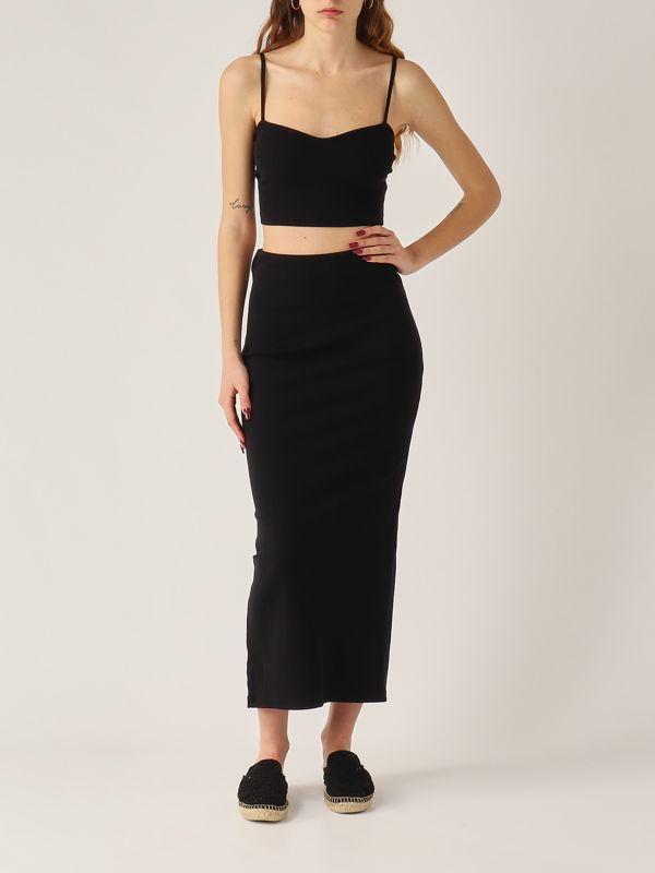 5. Gonna donna Lane in cotone stretch Nero MC2 Saint Barth lane001