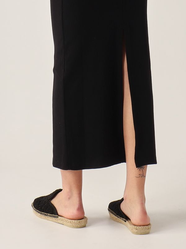 4. Gonna donna Lane in cotone stretch Nero MC2 Saint Barth lane001