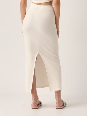 4. Gonna donna Lane in cotone stretch Bianco