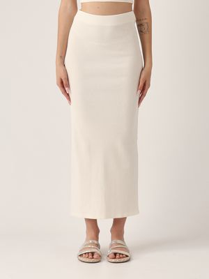 MC2 SAINT BARTH Jenny Sangallo lace skirt エムシーツー Gonna in Sangallo di cotone marrone cammello Jenny – MC2