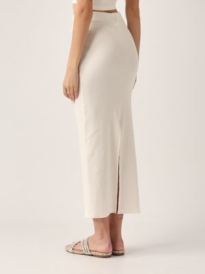 3. Gonna donna Lane in cotone stretch Bianco