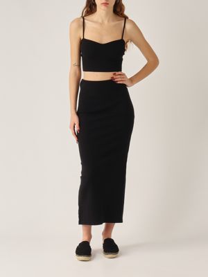 5. Gonna donna Lane in cotone stretch Nero