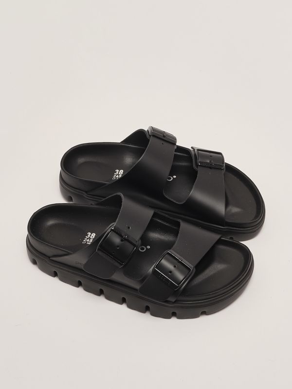 2. Arizona PAP Chunky natural leather sandals for women Black Birkenstock 1024565