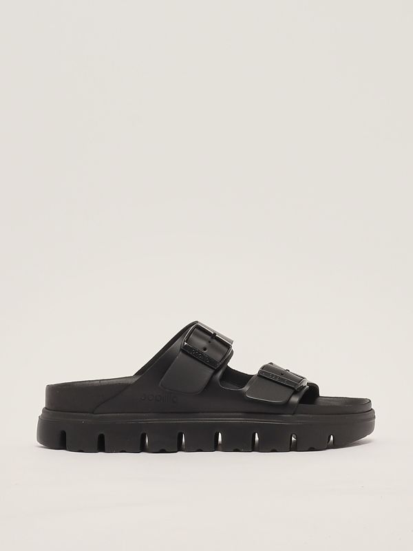 1. Arizona PAP Chunky natural leather sandals for women Black Birkenstock 1024565