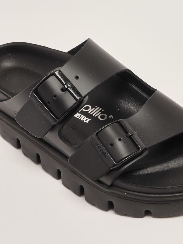 5. Arizona PAP Chunky natural leather sandals for women Black Birkenstock 1024565
