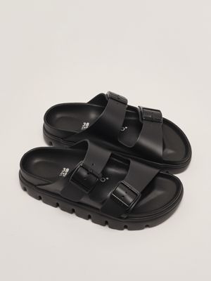 2. Arizona PAP Chunky natural leather sandals for women Black