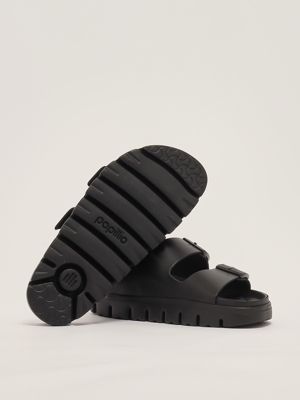 4. Arizona PAP Chunky natural leather sandals for women Black
