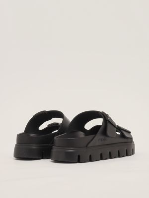 3. Arizona PAP Chunky natural leather sandals for women Black