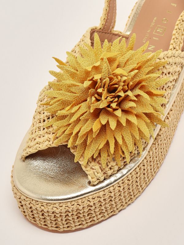 5. Women's raffia sandal Beige Fiorina 213j533fp