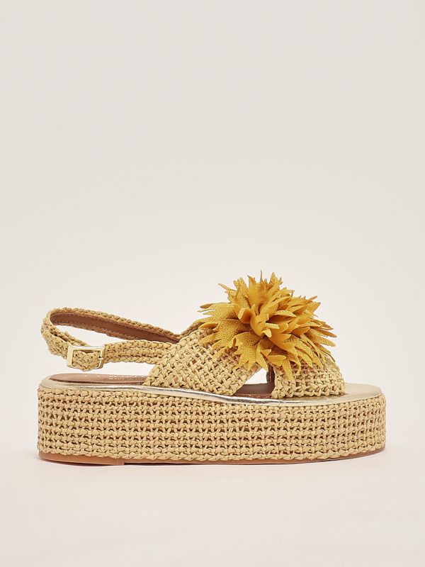 1. Women's raffia sandal Beige Fiorina 213j533fp