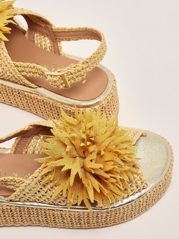 4. Women's raffia sandal Beige Fiorina 213j533fp