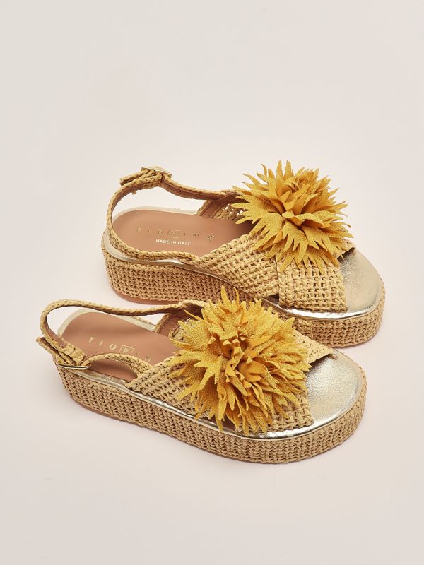 2. Women's raffia sandal Beige Fiorina 213j533fp