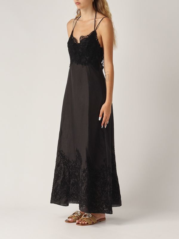 2. Abito donna in lino Nero Ermanno Scervino d464q606nzb