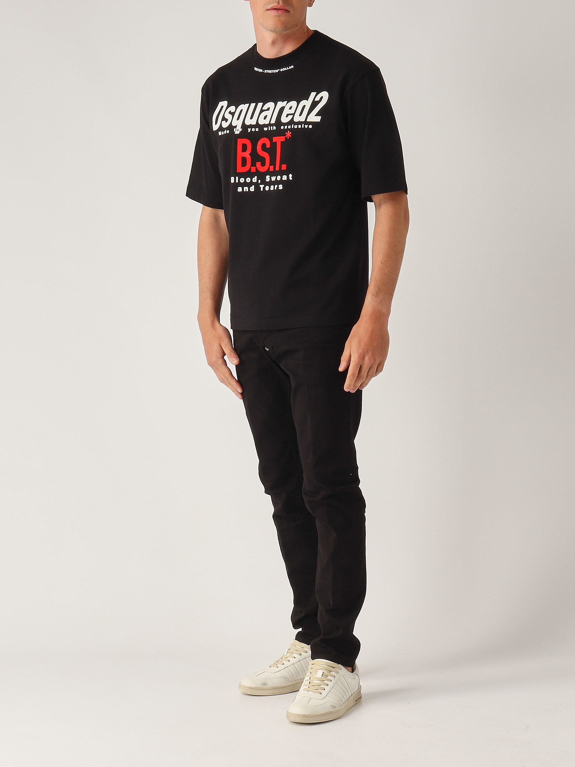 Tシャツ・カットソー DSQUARED2 Men T-shirt Black S74GD1410D20033 900 Men's cotton T-shirt s74gd1410d20033 Black | Caposerio.com