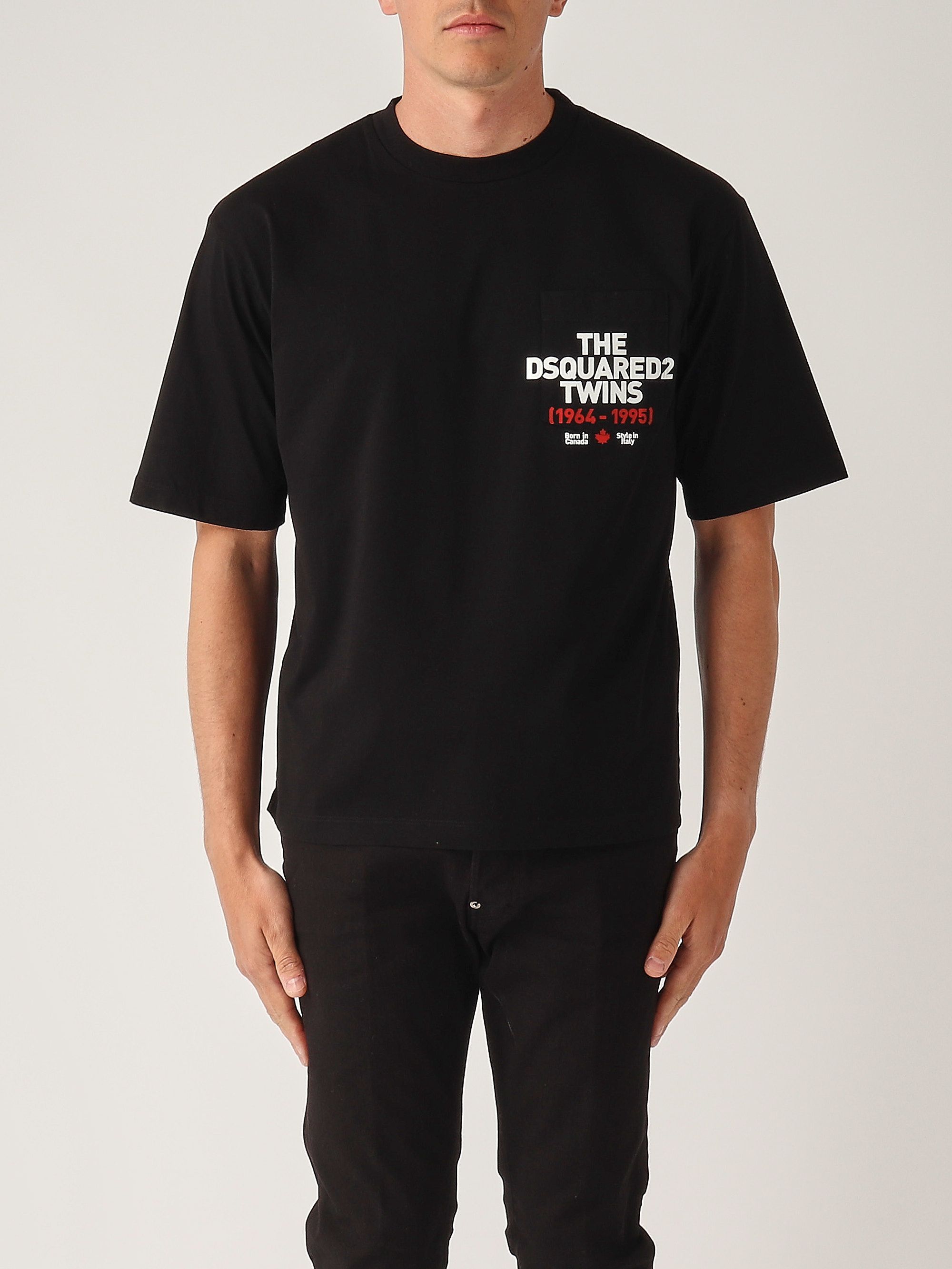 Tシャツ・カットソー DSQUARED2 Faded T-shirt Black  S74GD1399D20020 Men's cotton T-shirt s74gd1407s23009 Black | Caposerio.com