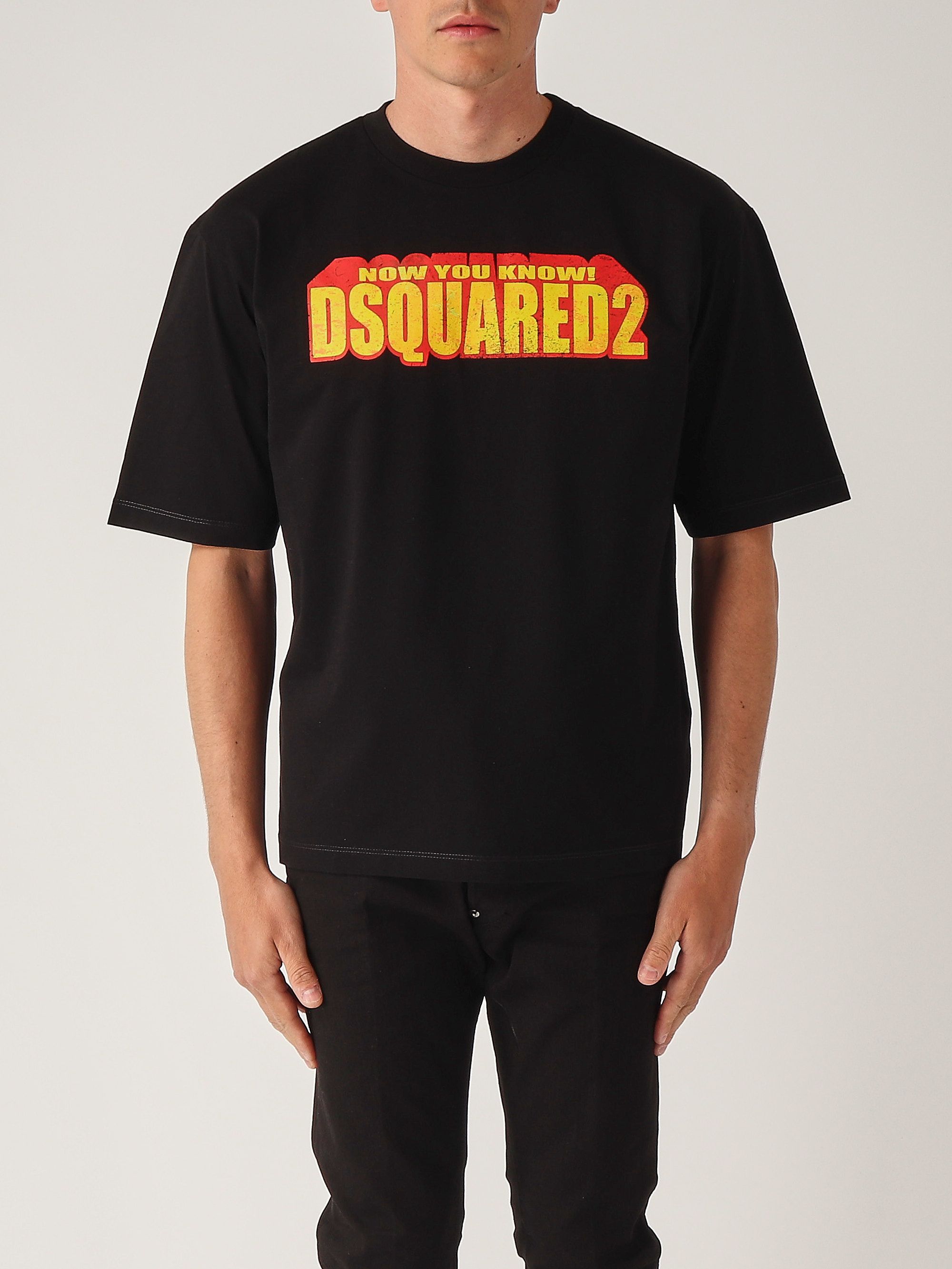 Tシャツ・カットソー DSQUARED2 Men T-shirt Black S71GD1553S23009 900 Men's cotton T-shirt s71gd1553s23009 Black | Caposerio.com