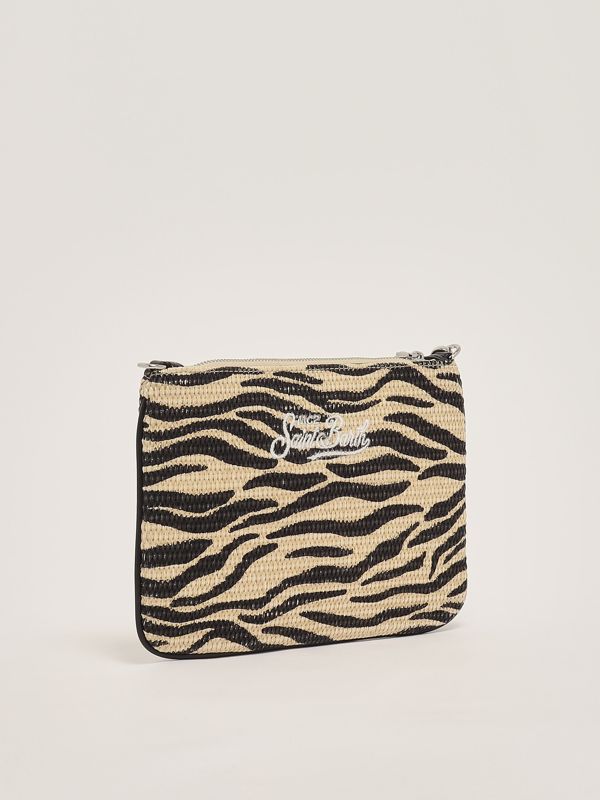 2. Pochette Parisienne à effet de paille pour femme Zebra 0010 Emb MC2 Saint Barth par0021