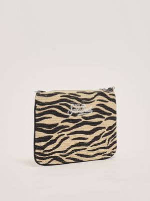 2. Pochette Parisienne à effet de paille pour femme Zebra 0010 Emb