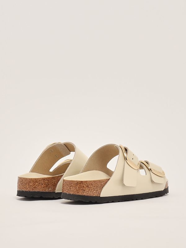 3. Arizona Big Buckle natural leather sandals for women Ecru Birkenstock 1026128