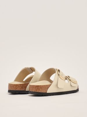 3. Arizona Big Buckle natural leather sandals for women Ecru
