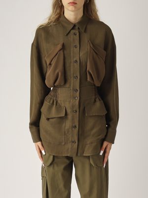 PINKO   ツイードセットアップ Pinko women's viscose blend shirt 104197a18e Green